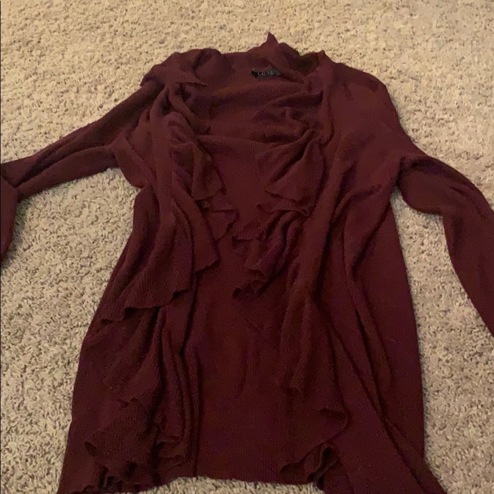 Maroon cardigan